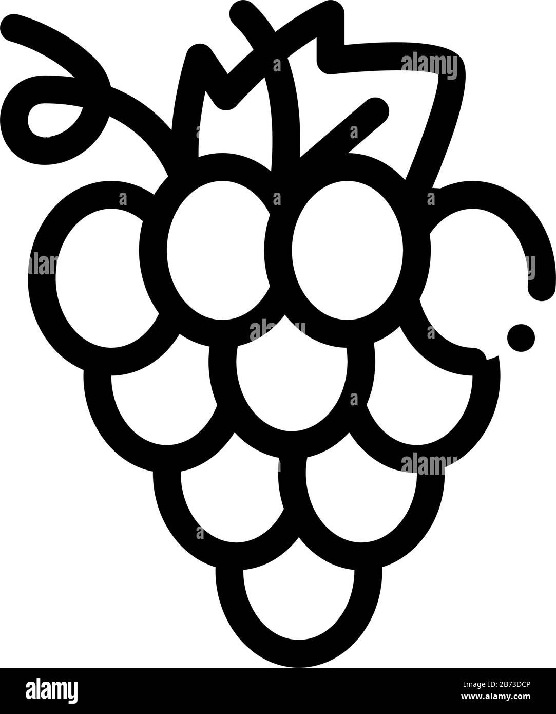 Uva Vino Berry Icona Vettore Contorno Illustrazione Illustrazione Vettoriale