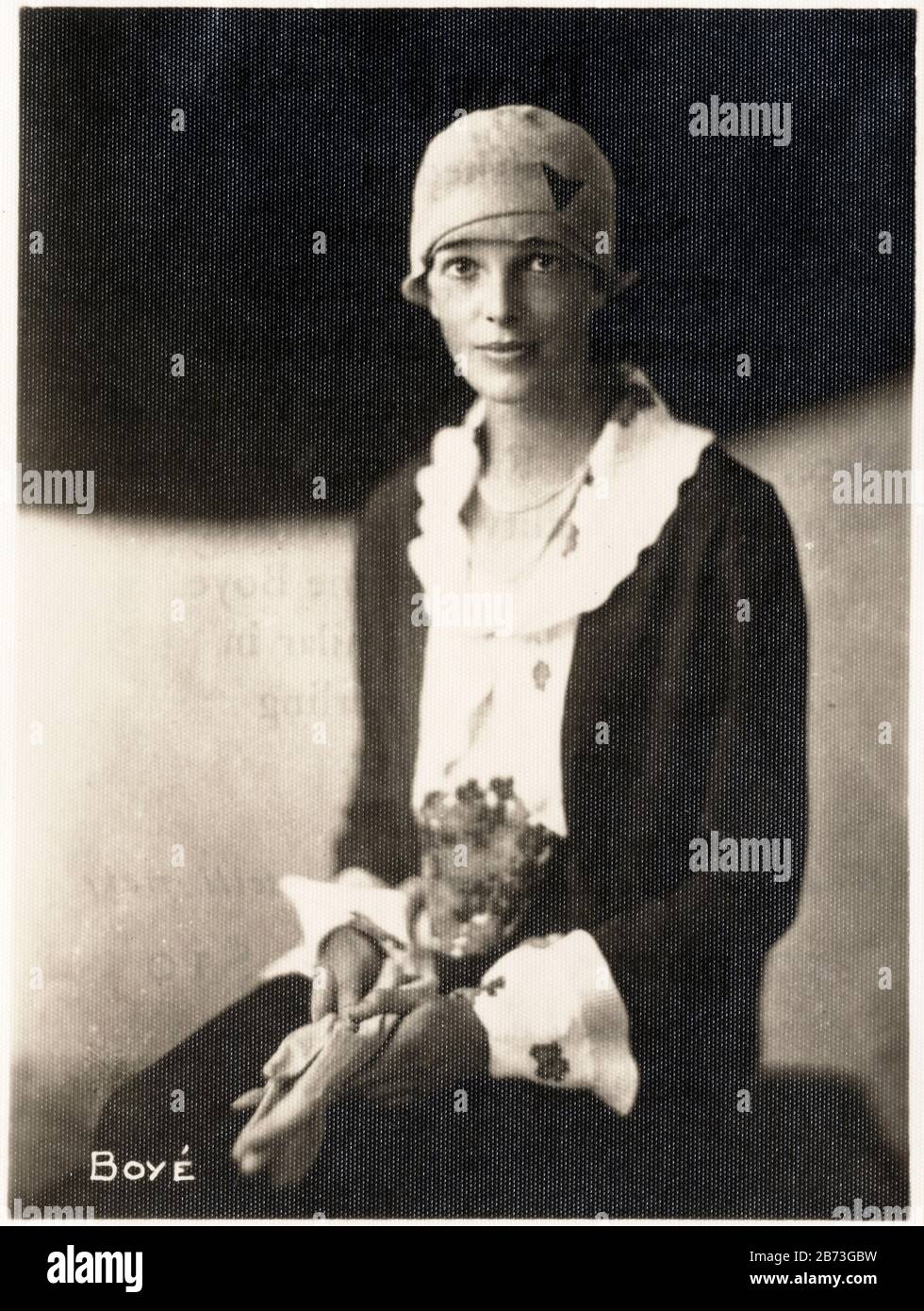 Amelia Earhart (1897-circa 2 luglio 1937), pubblicità per Boye Studios, fotografia ritratto del XX Secolo, 1931-1937 Foto Stock