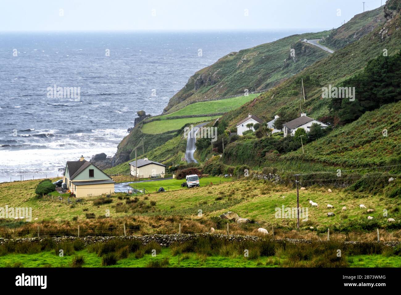 Lergadaghtan sulla Wild Atlantic Way in Irlanda Foto Stock