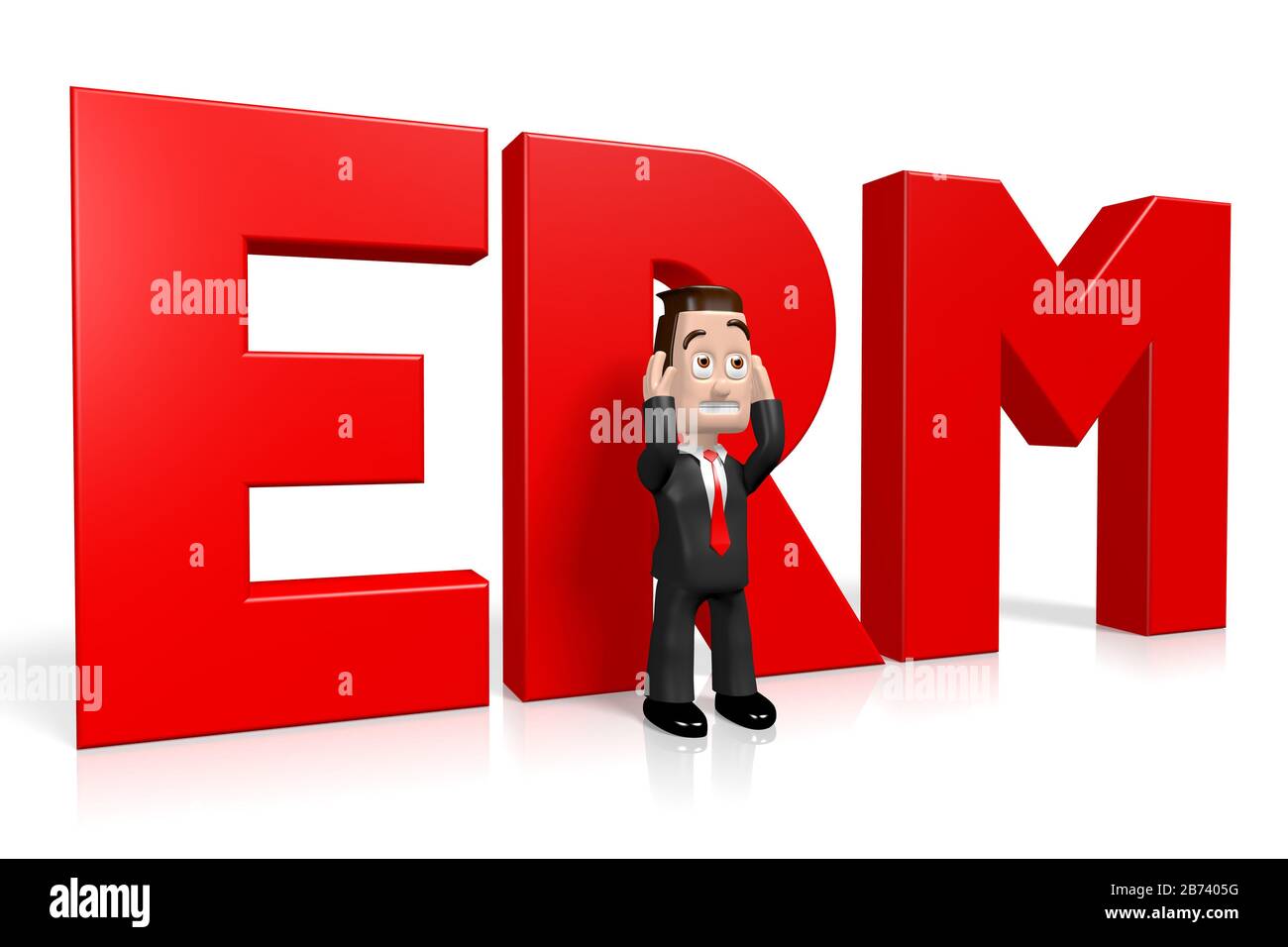 Uomo d'affari 3D - concetto ERM Foto Stock