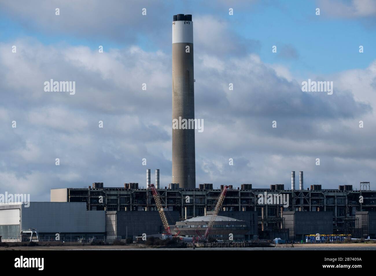 Demolizione della centrale elettrica di Fawley Foto Stock