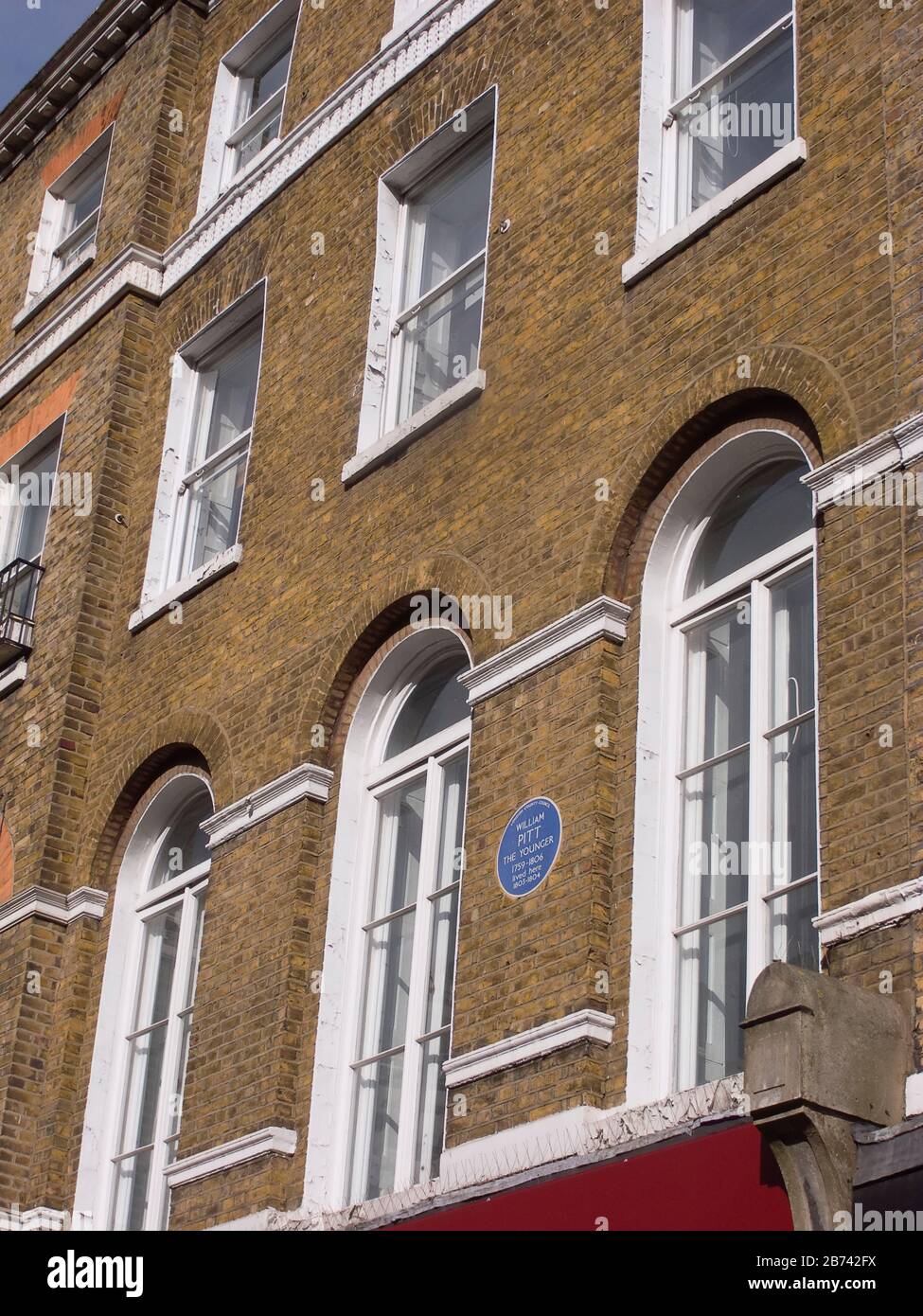 Inghilterra, Londra, Westminster, Blue Plaque Per William Pitt Il Giovane Su Baker Street. Foto Stock