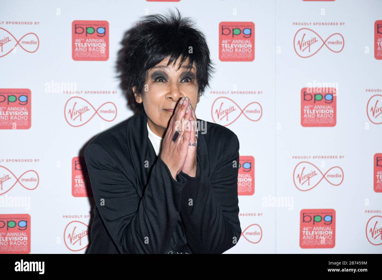 Londra, Regno Unito. 13 Marzo 2020. Moira Stuart Arrivi alla Broadcasting Press Guild TV & radio Awards, alla Banking Hall, il 13 marzo 2020, Londra, Regno Unito Credit: Picture Capital/Alamy Live News Foto Stock