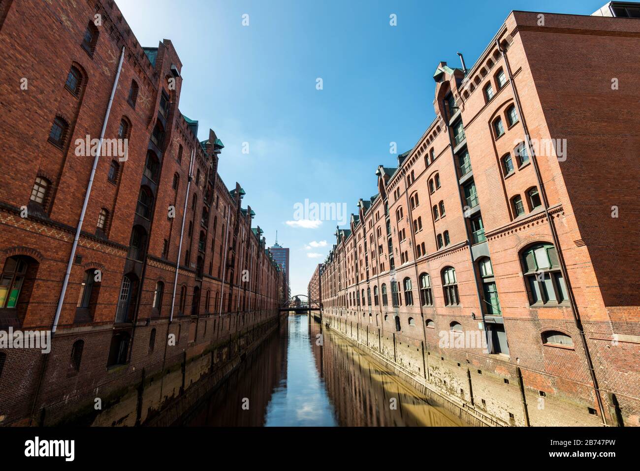 Vista urbana sulla città di amburgo, germania Foto Stock