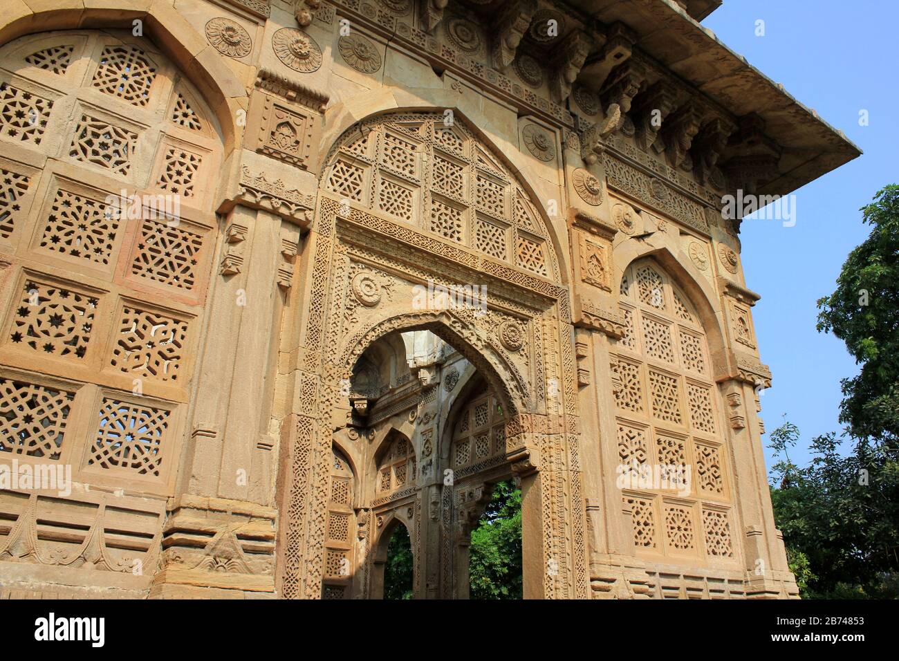 Parco Archeologico Di Champaner-Pavagadh, Patrimonio Dell'Umanità Dell'Unesco, Gujarat, India Foto Stock