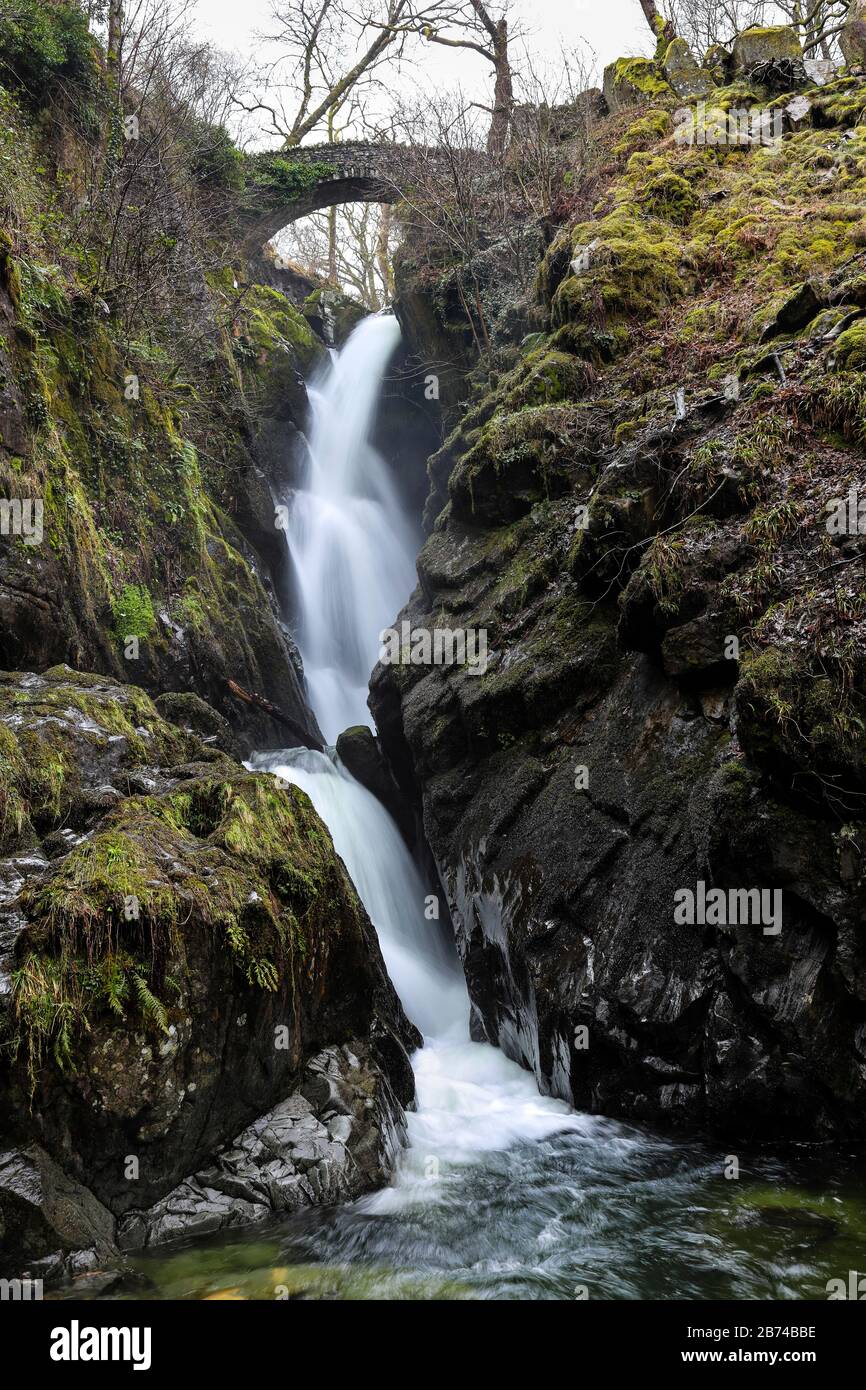 Aira Force, Lake District National, Park, Cumbria, Regno Unito Foto Stock