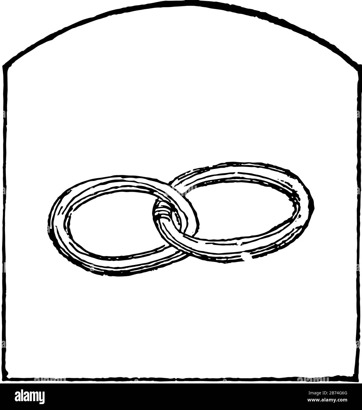 Questa illustrazione rappresenta il link, il disegno a linea vintage o l'illustrazione dell'incisione. Illustrazione Vettoriale