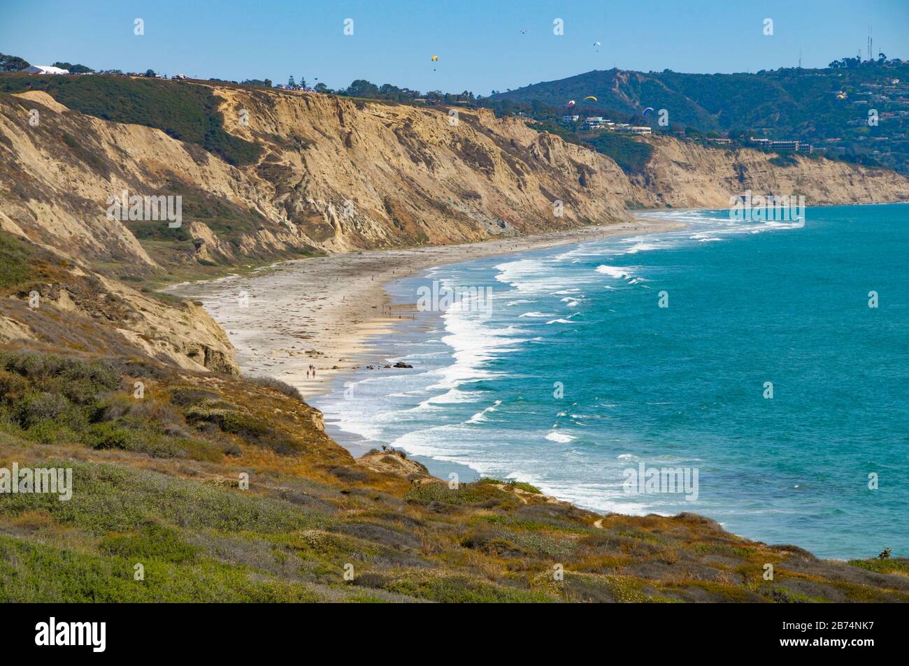 California Torrey Pines vista oceano Foto Stock