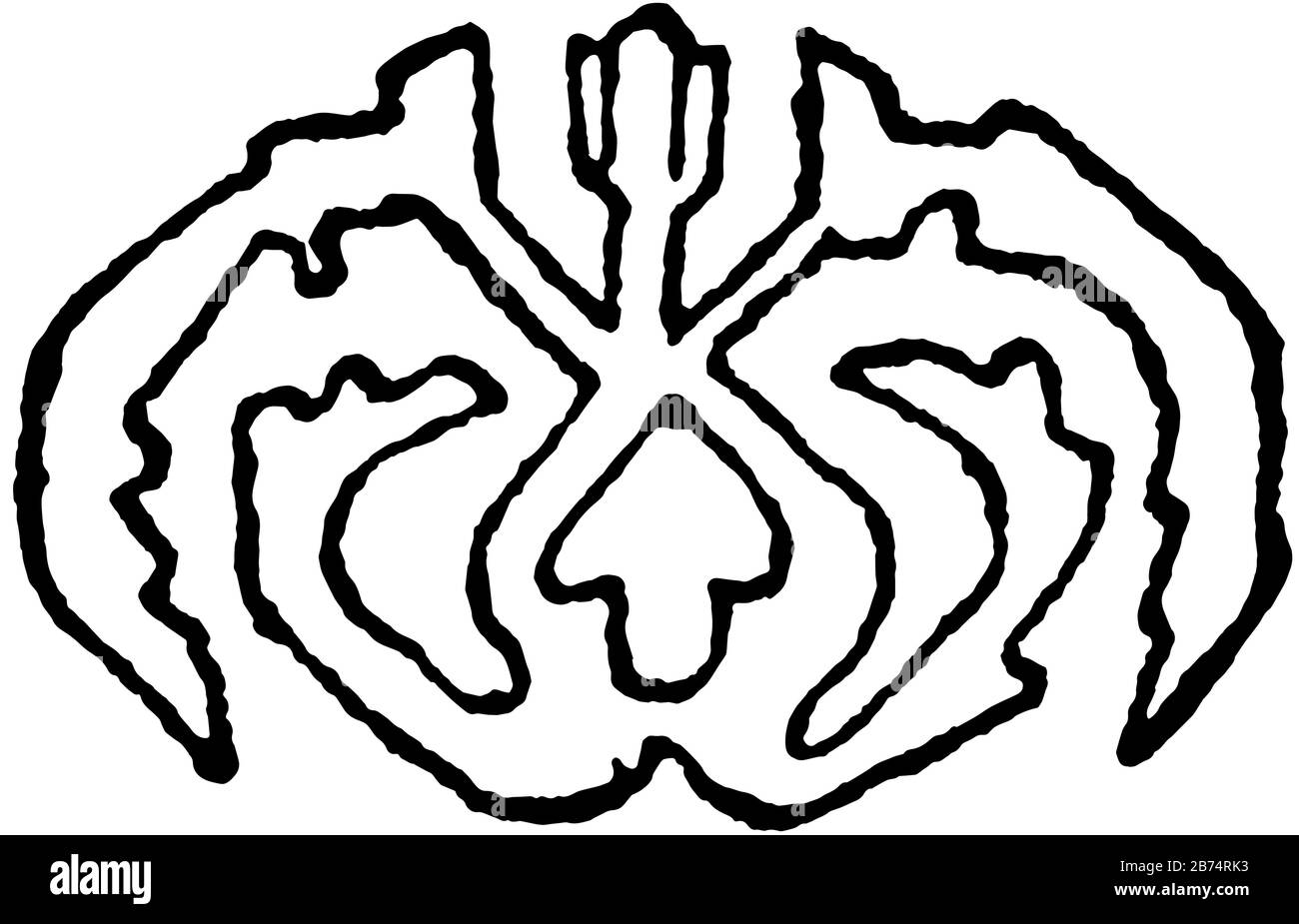 Herati Design nasce nella città vecchia di Herat, si trova nella sua forma originale in molti tessuti persiani e la Senna, linea d'epoca Illustrazione Vettoriale