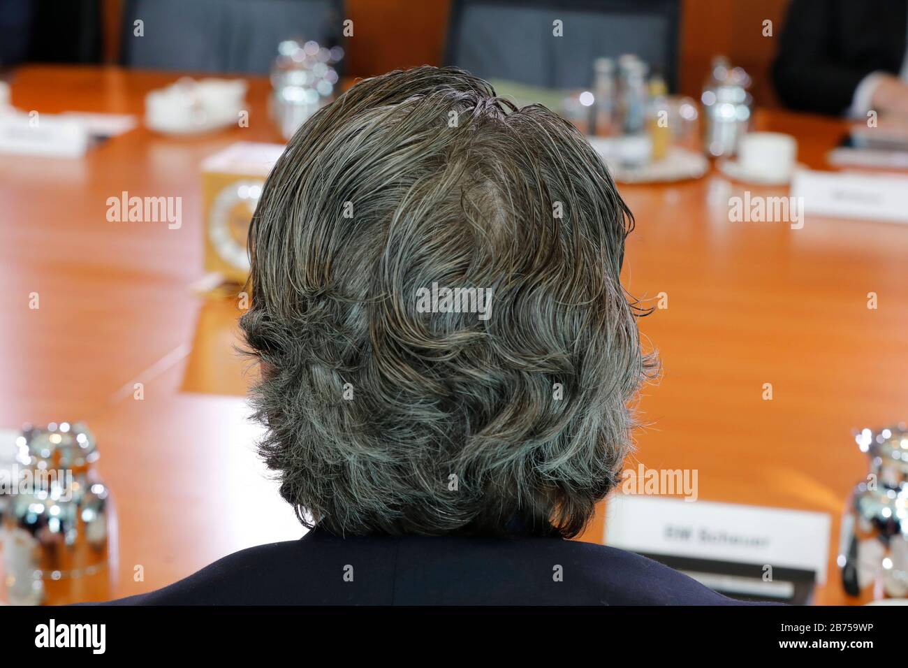 Ritratto del Ministro federale dei trasporti Andreas Scheuer durante una riunione del gabinetto. [traduzione automatica] Foto Stock