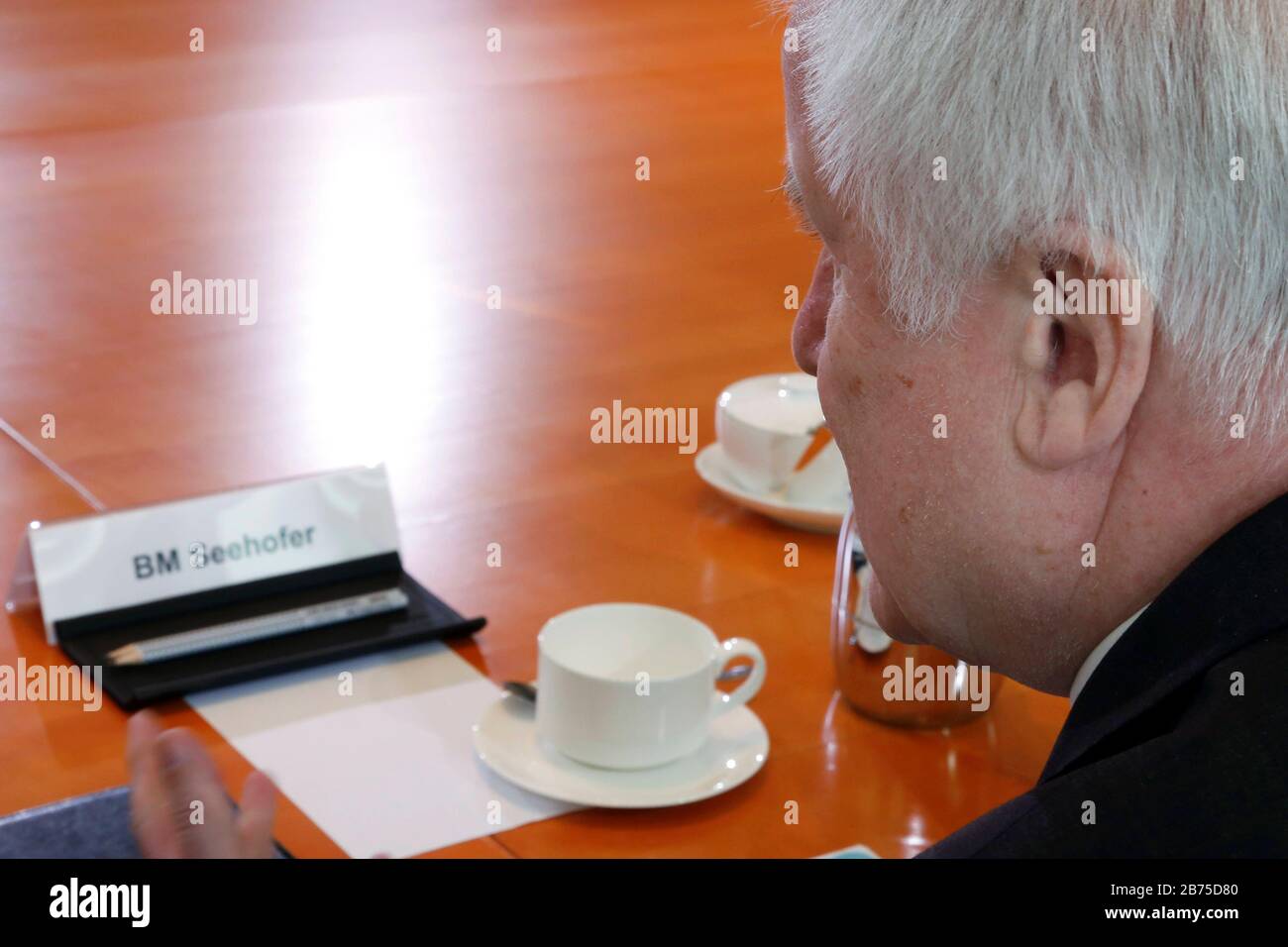 Ritratto di Horst Seehofer, prima dell'inizio di una riunione di gabinetto nella Cancelleria. [traduzione automatica] Foto Stock