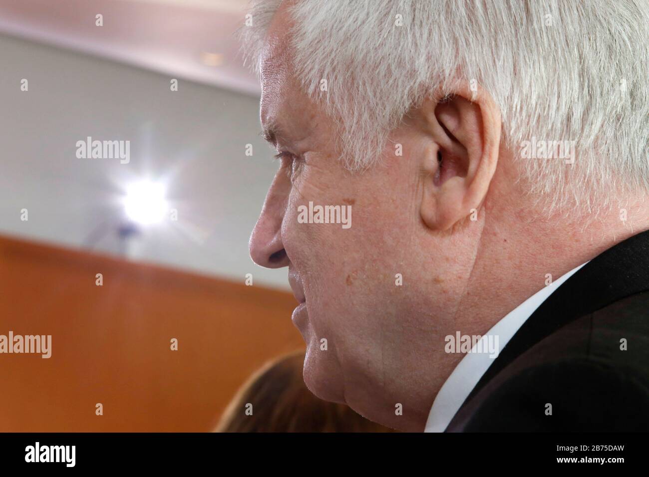 Ritratto di Horst Seehofer, prima dell'inizio di una riunione di gabinetto nella Cancelleria. [traduzione automatica] Foto Stock