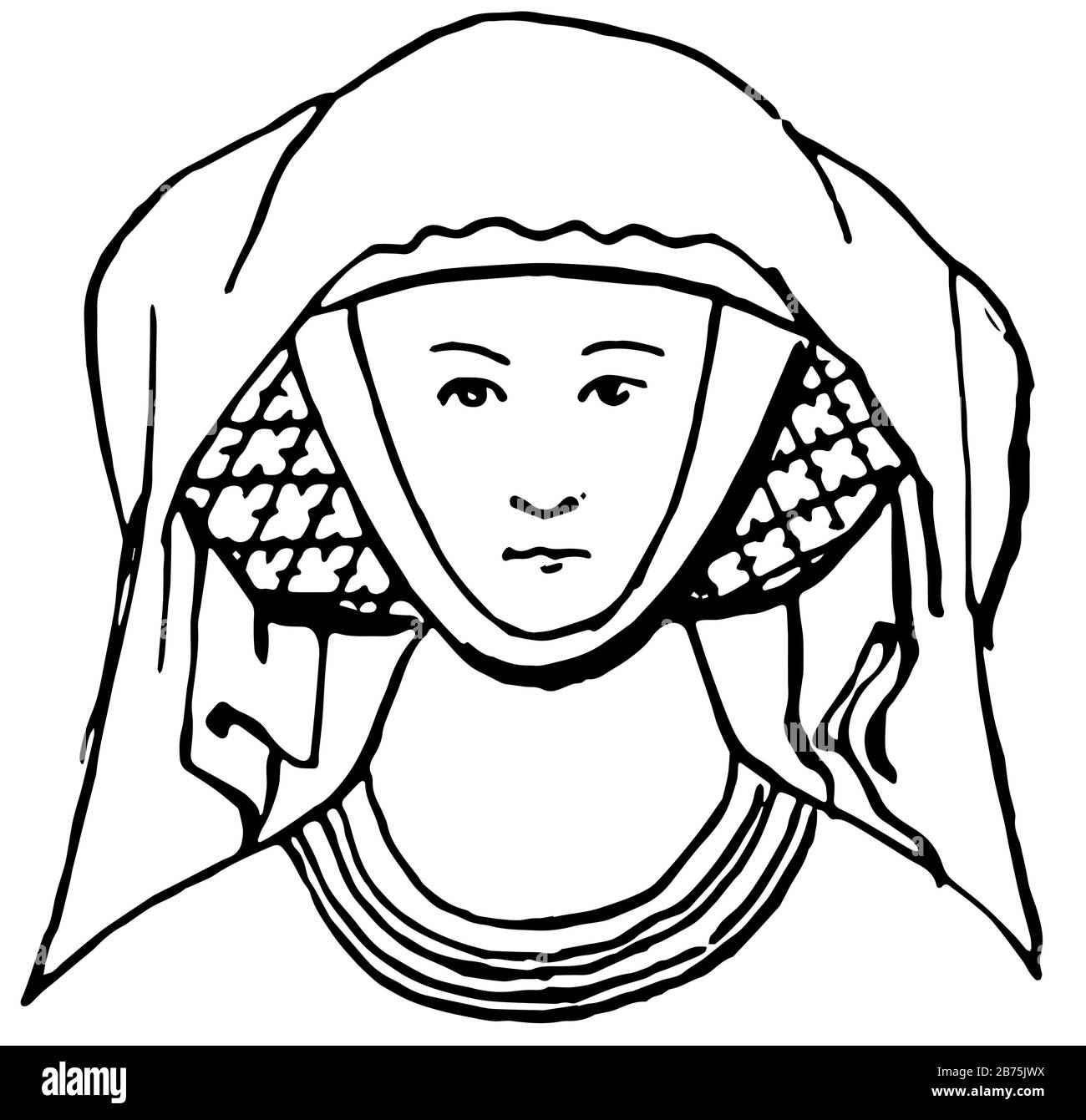 questo abito è un abito di più chiaro in questo periodo, vintage linea di disegno o incisione illustrazione. Illustrazione Vettoriale