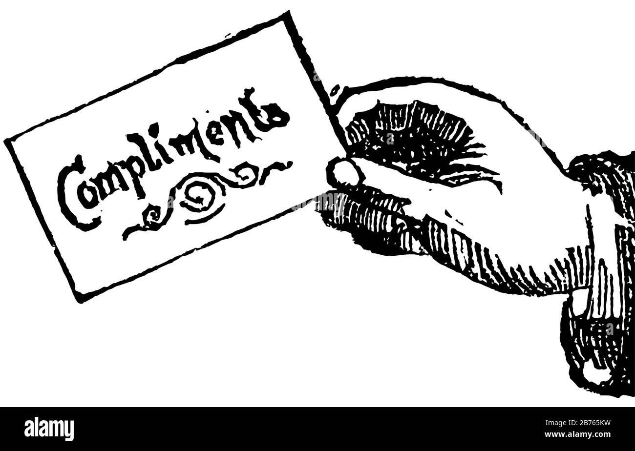 La carta è un pezzo di cartellone o carta spessa, disegno a linee vintage o illustrazione dell'incisione. Illustrazione Vettoriale