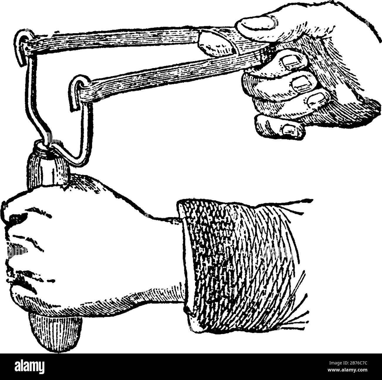 Giochi di fionda giochi di fionda in questa immagine, disegno linea vintage o illustrazione incisione. Illustrazione Vettoriale