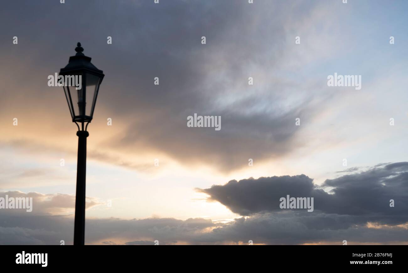 Isola del Mare del Nord di Borkum, tramonto, Frisia Est, bassa Sassonia, Germania, Foto Stock