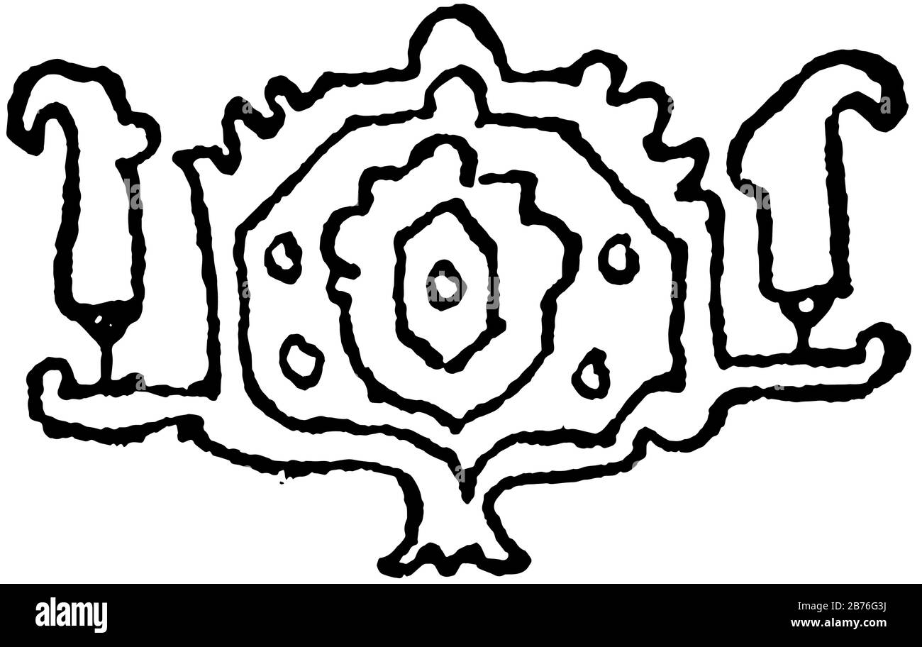 Herati Design nato nella città vecchia di Herat, il confine con Herati si trova in molti dei tessuti persiani e caucasici, vin Illustrazione Vettoriale