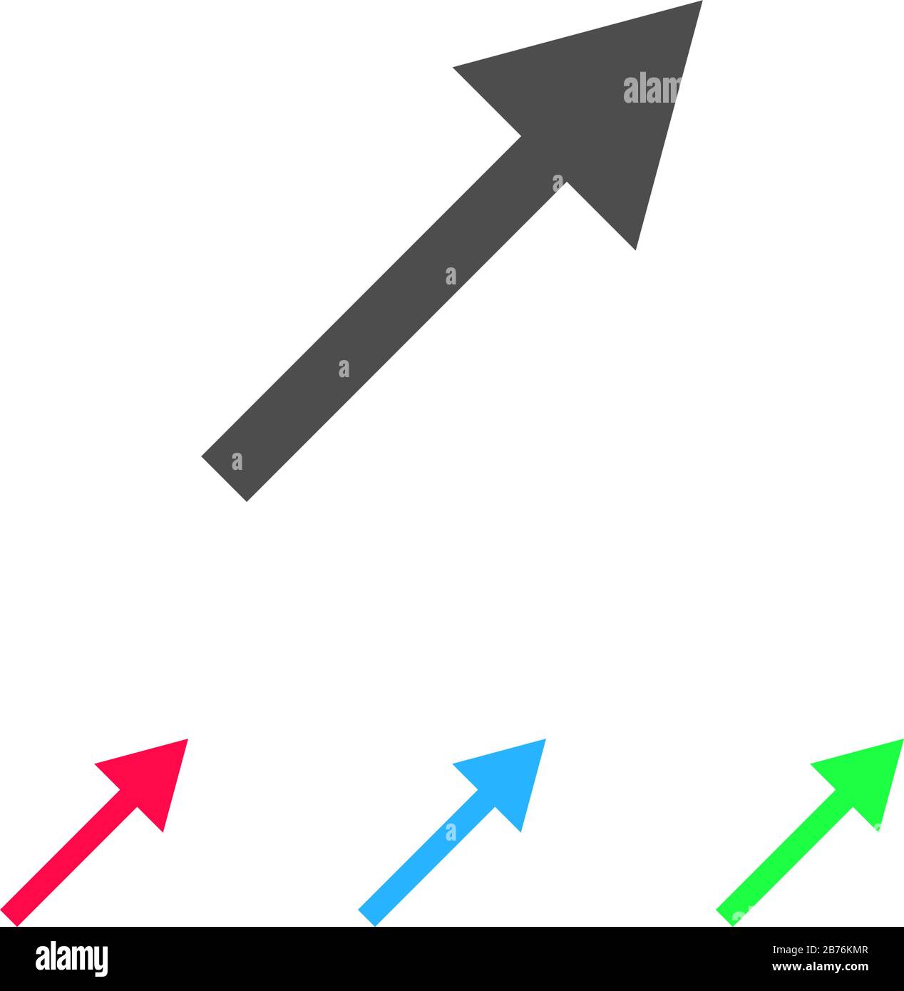 Icona a freccia piatta. Pittogramma a colori su sfondo bianco. Simbolo di illustrazione vettoriale e icone bonus Illustrazione Vettoriale