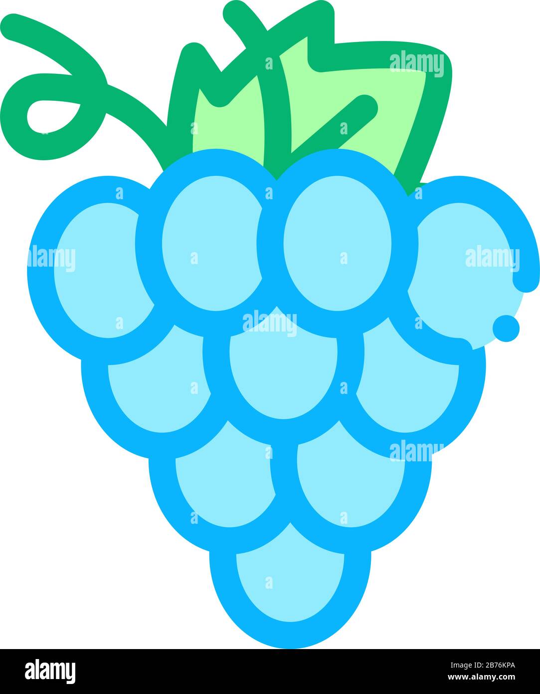 Uva Vino Berry Icona Vettore Contorno Illustrazione Illustrazione Vettoriale