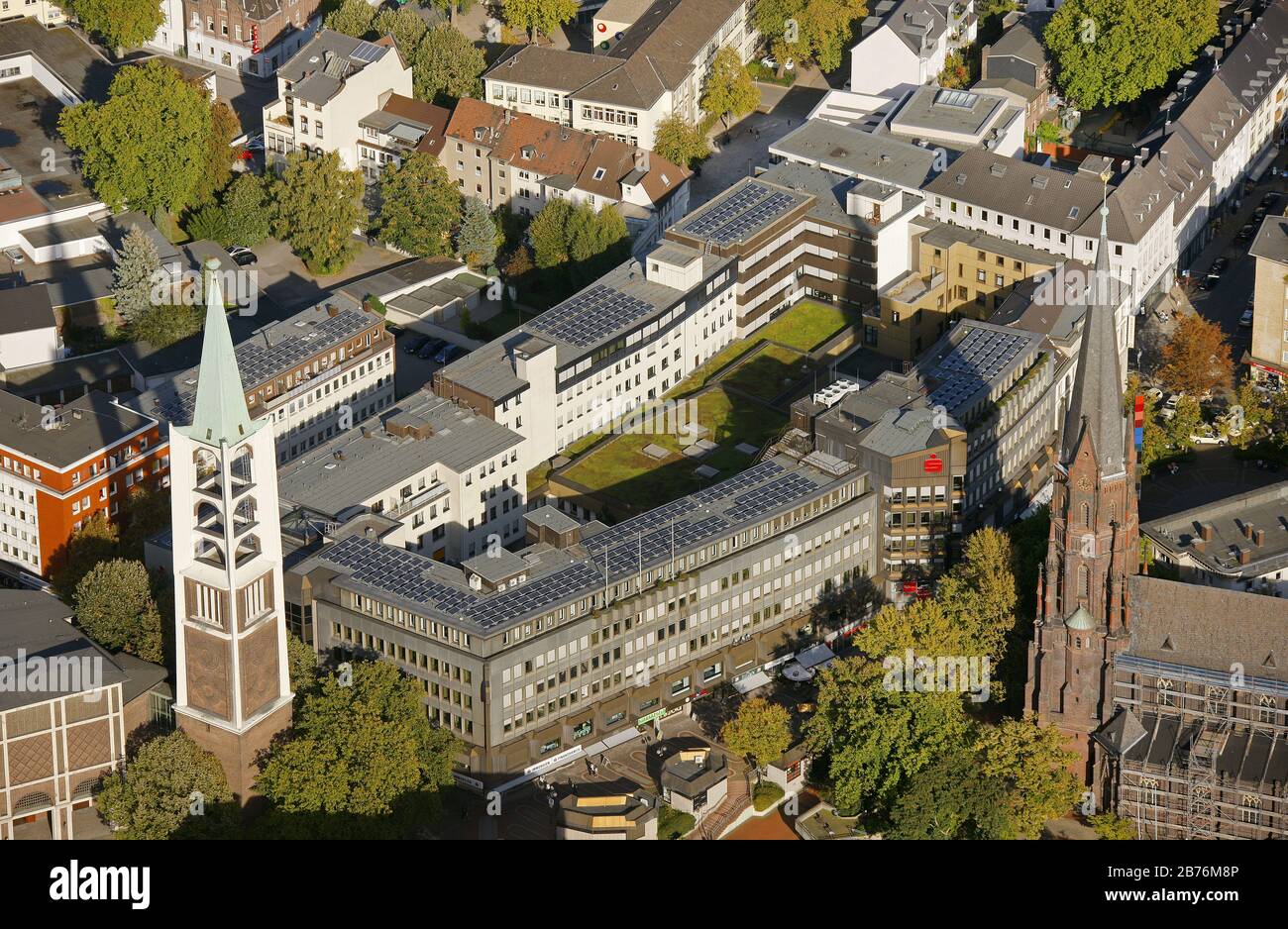Sede principale della banca Sparkasse Gelsenkirchen, 29.09.2011, vista aerea, Germania, Renania Settentrionale-Vestfalia, Area della Ruhr, Gelsenkirchen Foto Stock