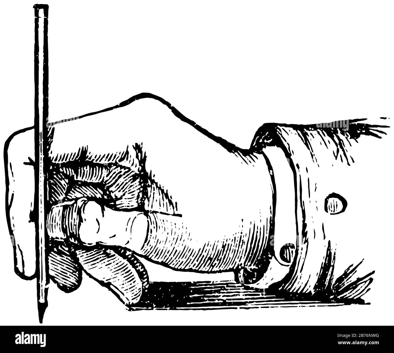La penmaestria è in fondo ad una lettera estesa sotto la linea, il disegno della linea vintage o l'illustrazione dell'incisione. Illustrazione Vettoriale