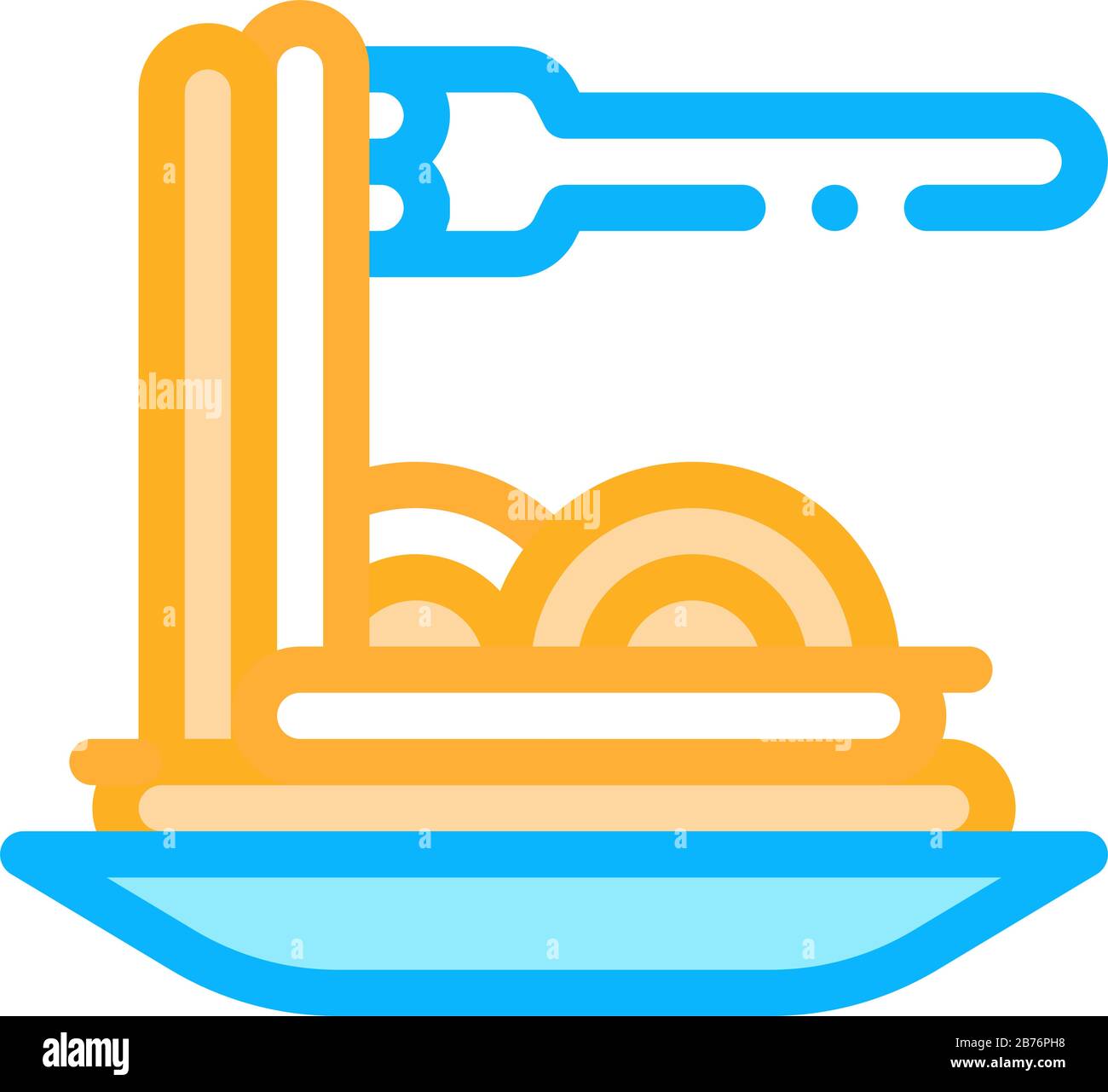 Pasta Italia Dish Icon Vettore Contorno Illustrazione Illustrazione Vettoriale