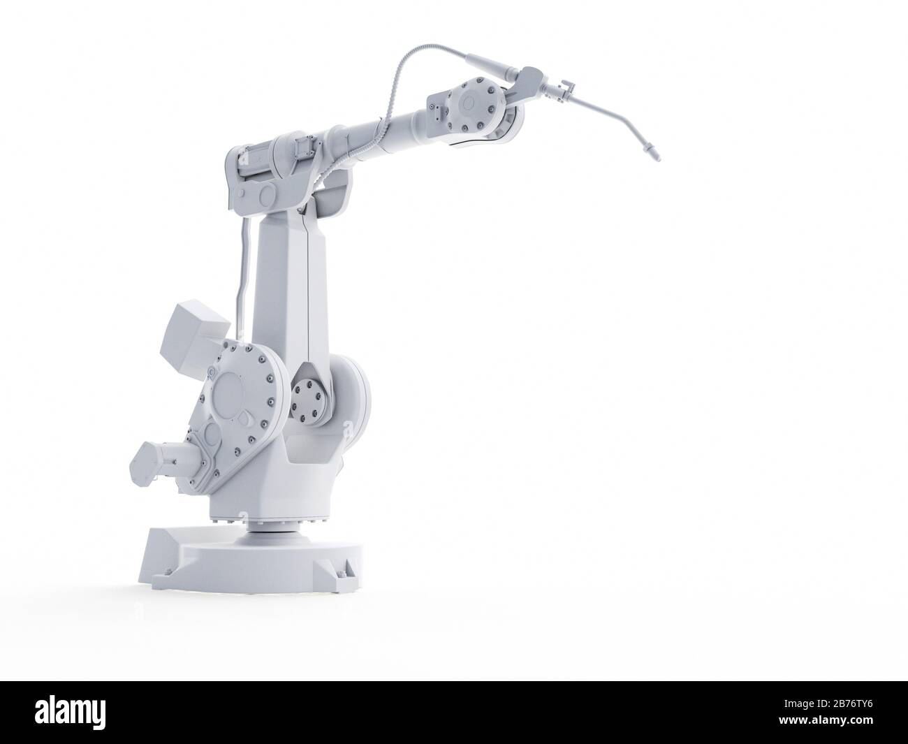 Robot industriale, illustrazione di computer. Foto Stock