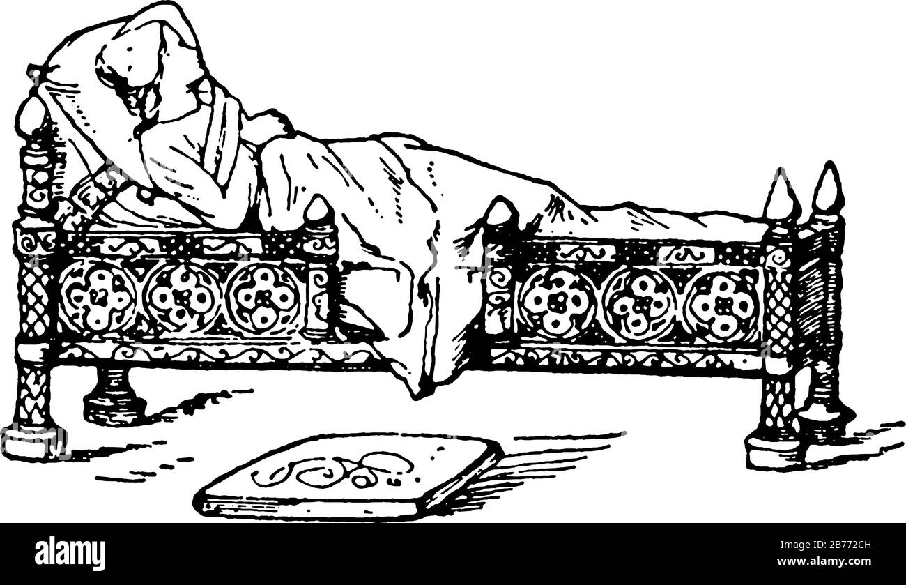 Del 13 ° secolo, è stato riccamente decorato con pali torniti e lati scolpiti, la facciata è stata spesso arredata con un'apertura per consentire di entrare nella b Illustrazione Vettoriale