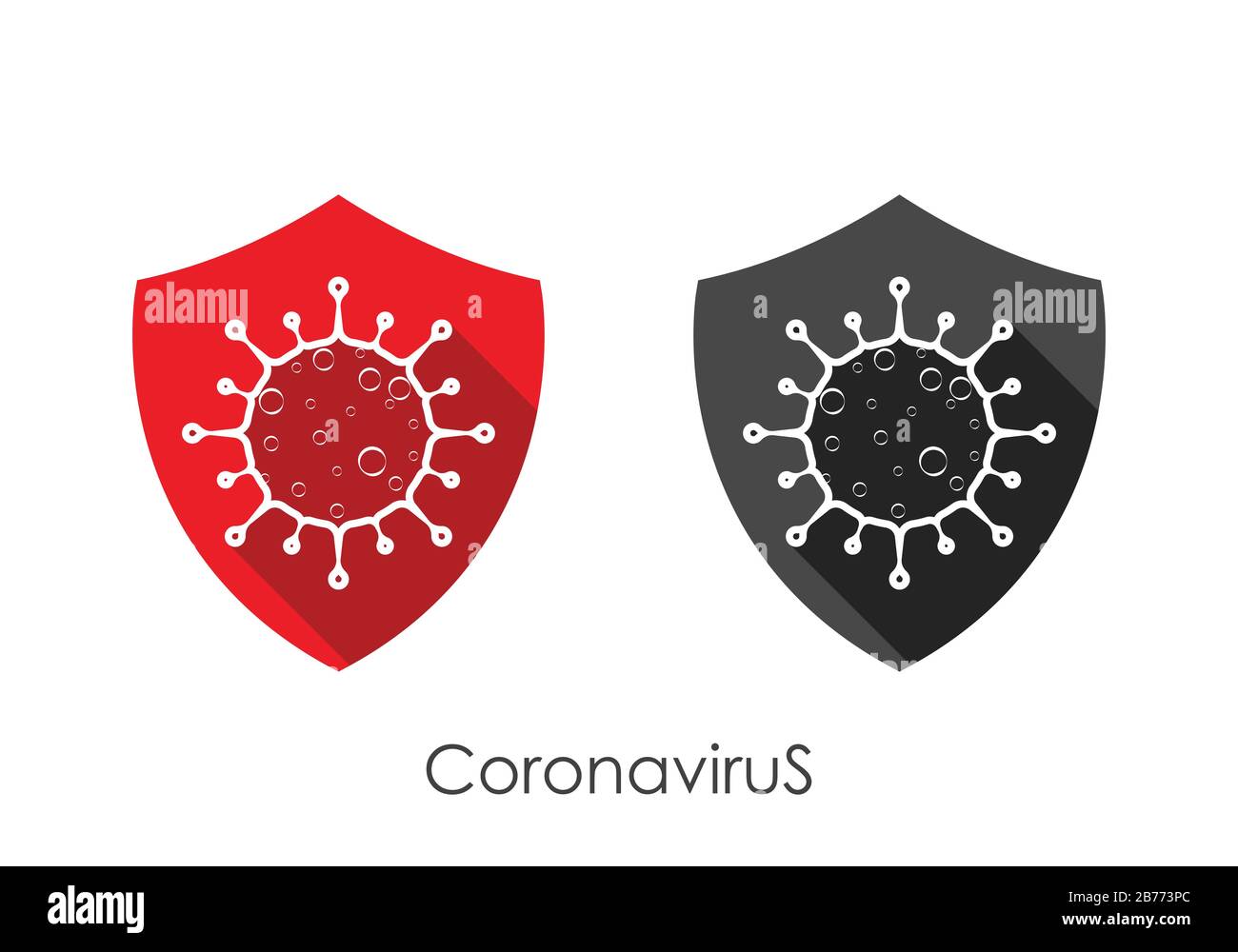 Coronavirus (Covid-19). Simbolo della lotta contro il coronovirus. Stop virus sign. (Interrompi segnale virus) Illustrazione del vettore piatto con l'emblema dell'infezione da Coronovirus. Illustrazione Vettoriale
