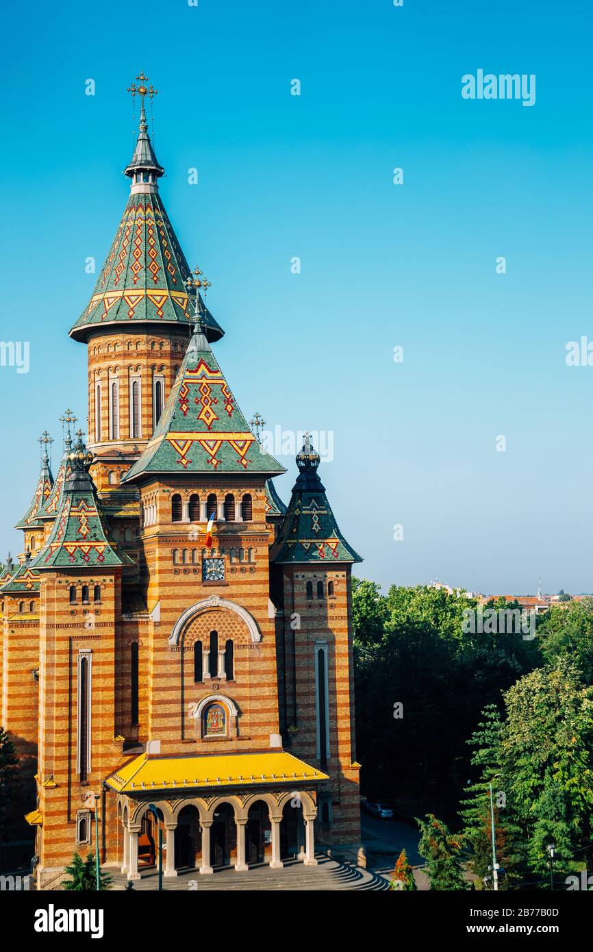 Metropolita ortodosso cattedrale in Timisoara, Romania Foto Stock