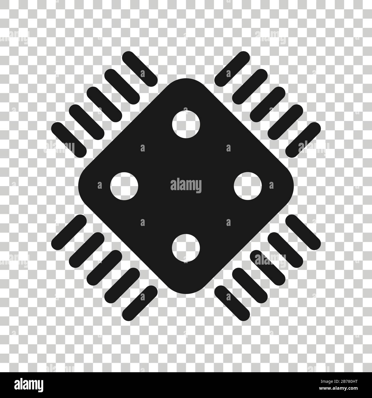 Cpu Computer icona in stile appartamento. Scheda di circuito illustrazione vettoriale bianco su sfondo isolato. Chip della scheda madre il concetto di business. Illustrazione Vettoriale