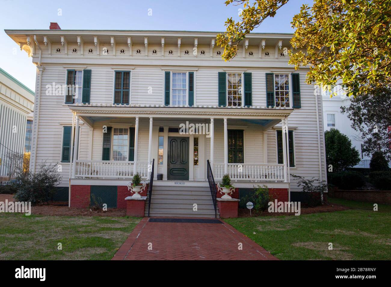 La prima Casa Bianca della Confederazione mentre la capitale degli Stati Confederati d'America era a Montgomery, Alabama. Foto Stock