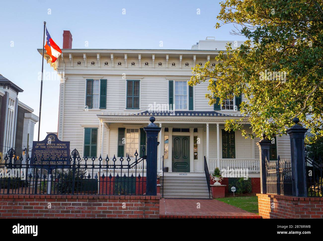 La prima Casa Bianca della Confederazione mentre la capitale degli Stati Confederati d'America era a Montgomery, Alabama. Foto Stock