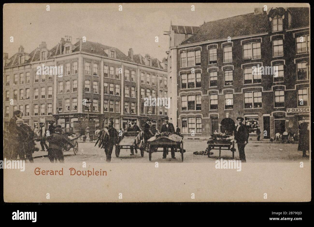 Gerard Doublein, in het Midden de Eerste van der Helststraat, Afb PRKBB00224000001. Foto Stock