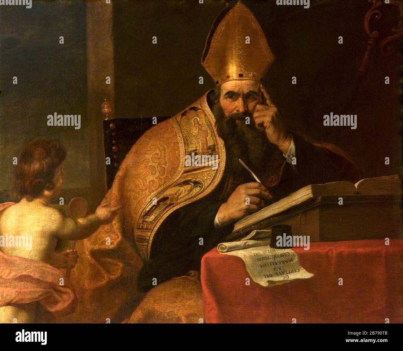 Gerard Seghers (attr) - I Quattro Dottori della Chiesa Occidentale, Sant'Agostino di Ippona (354-430). Foto Stock