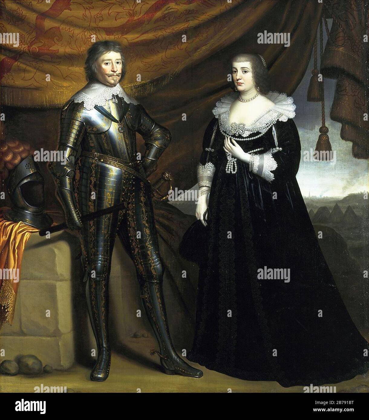 Gerard van Honthorst - Principe Frederik Hendrik e sua moglie Amalia van Solms - 005. Foto Stock