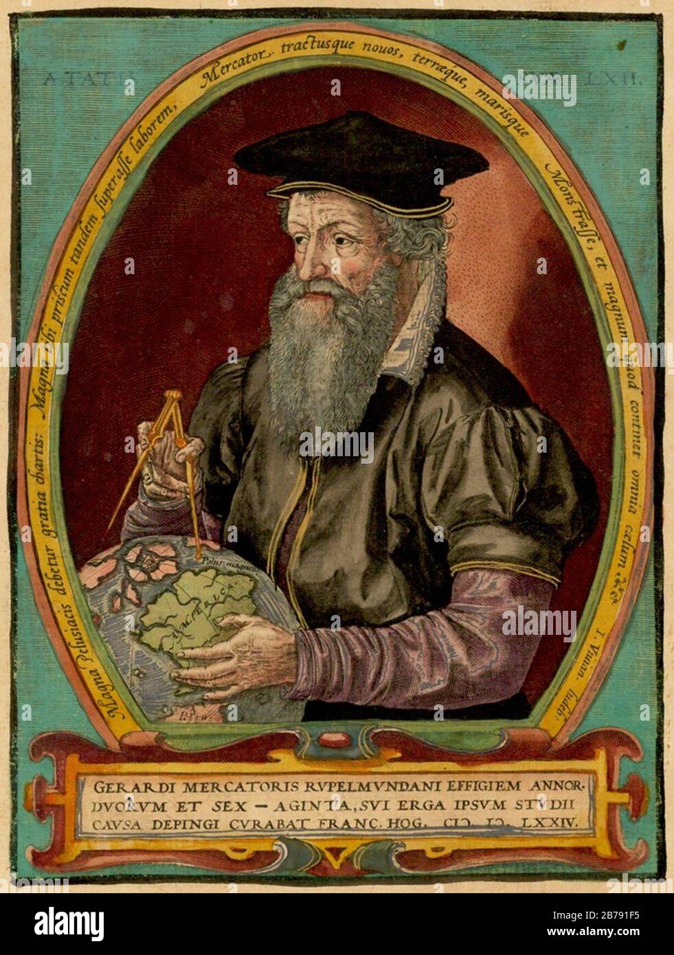 Gerardo Mercatore - Gerardus Mercator. Foto Stock