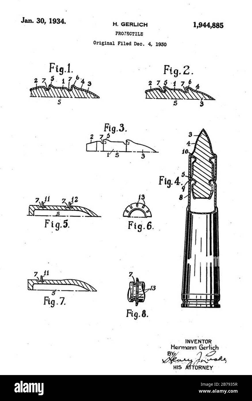 Gerlich Squeeze Bore Patent. Foto Stock