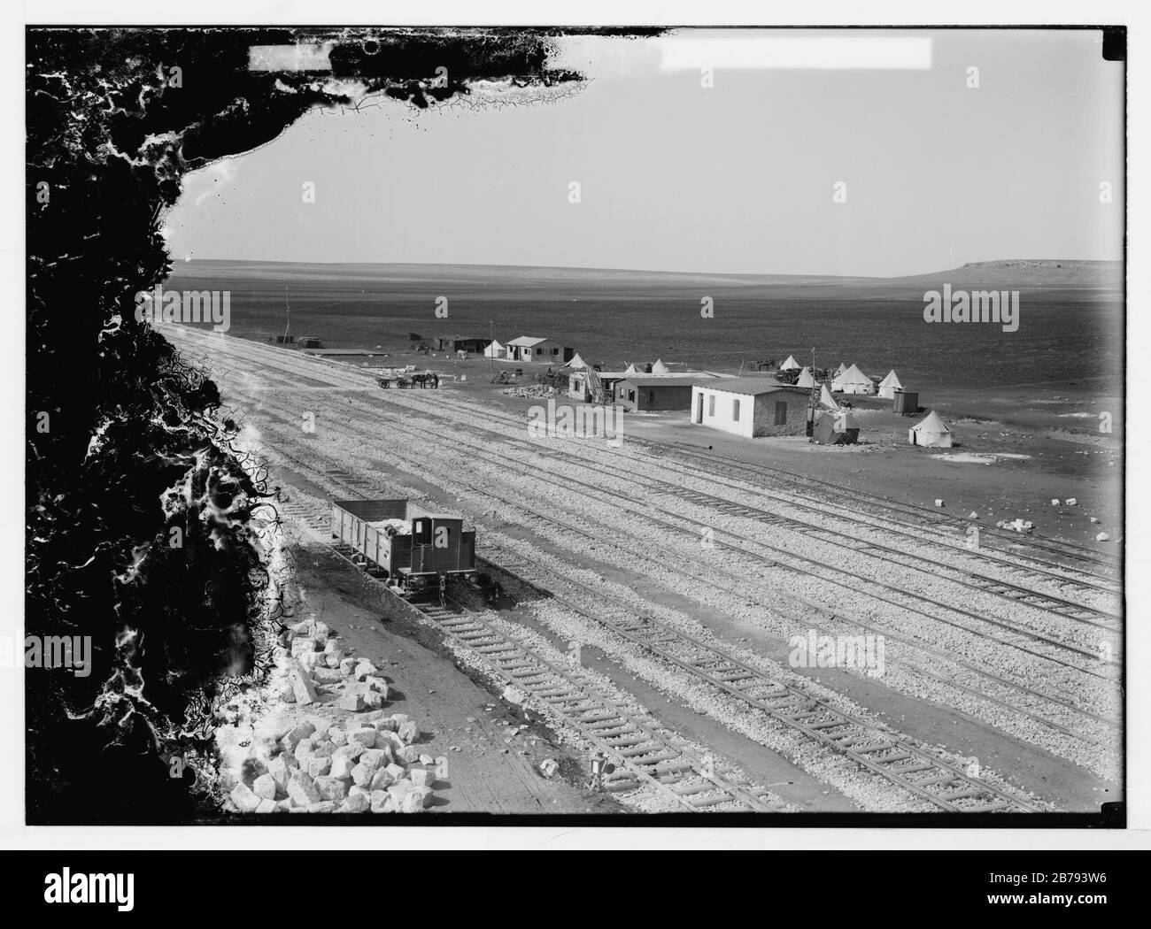 Ferrovia Tedesca Di Baghdad, 190 . Campo di costruzione ferroviario Foto Stock