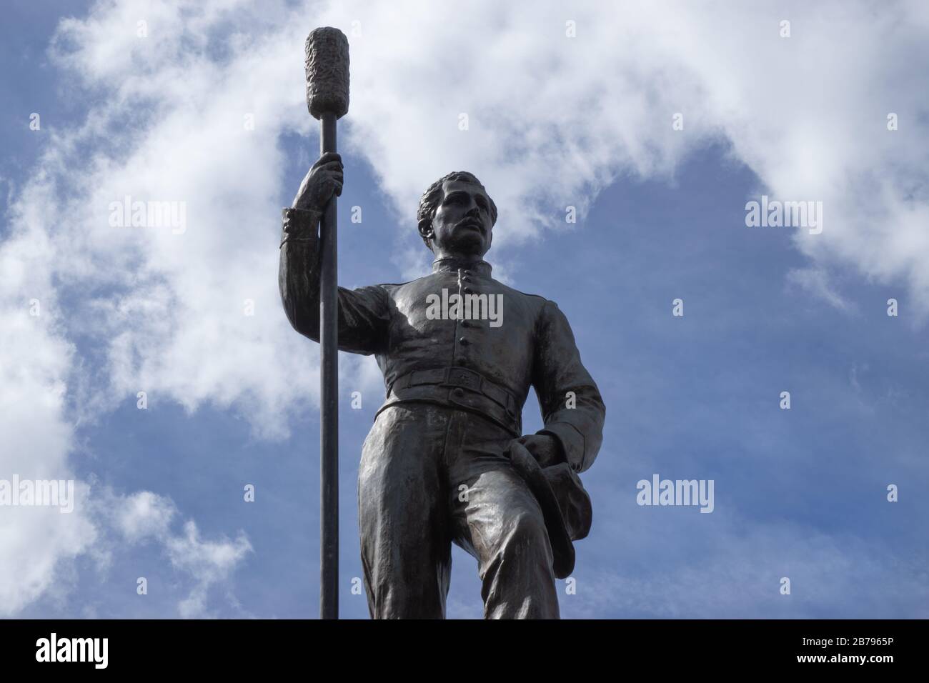 Il Monumento di Howitzer a Richmond, Virginia, sul Virginia Commonwealth University Campus Foto Stock