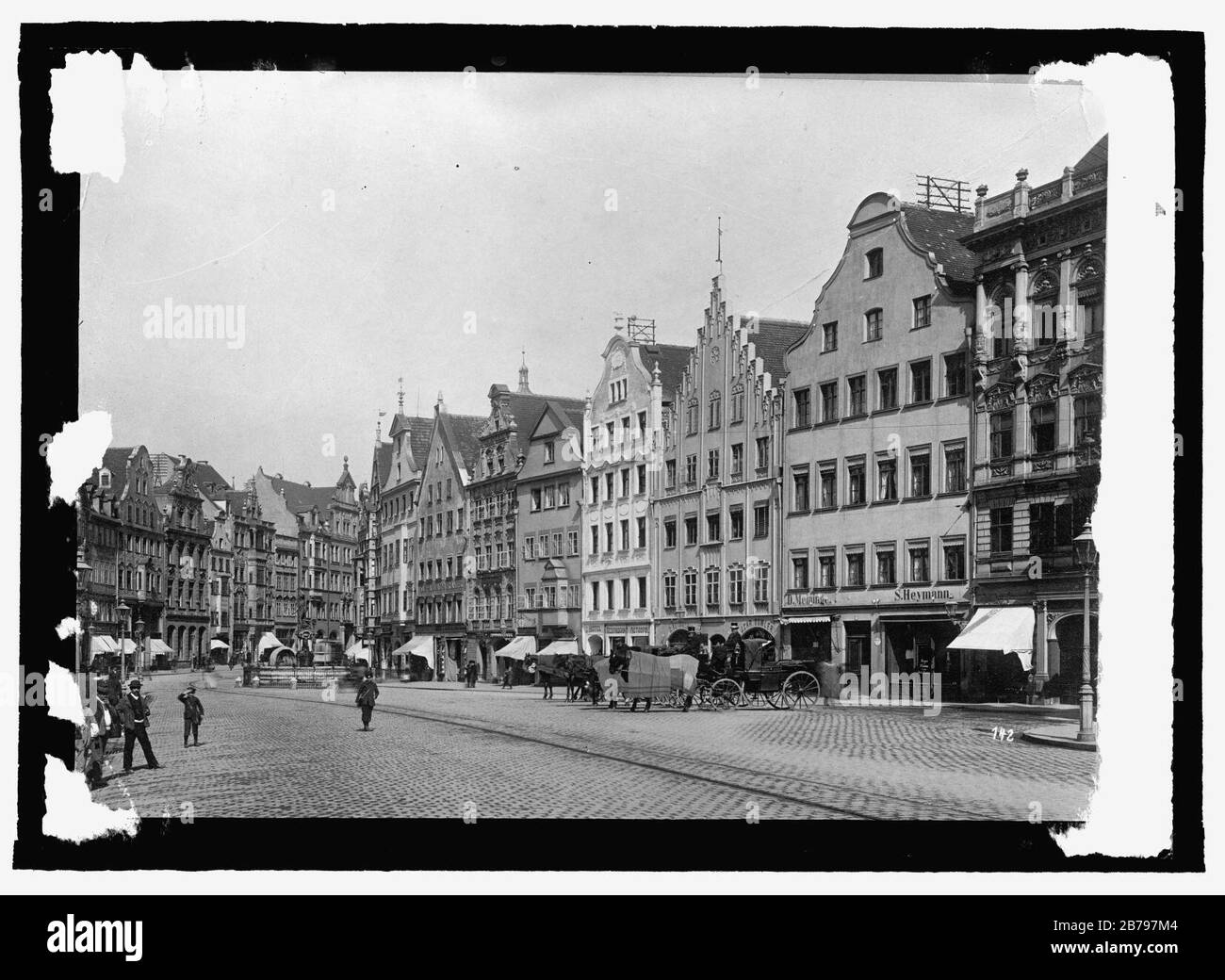 Germania, Augusta. Maximillia St. Con fontana di Mercurio Foto Stock