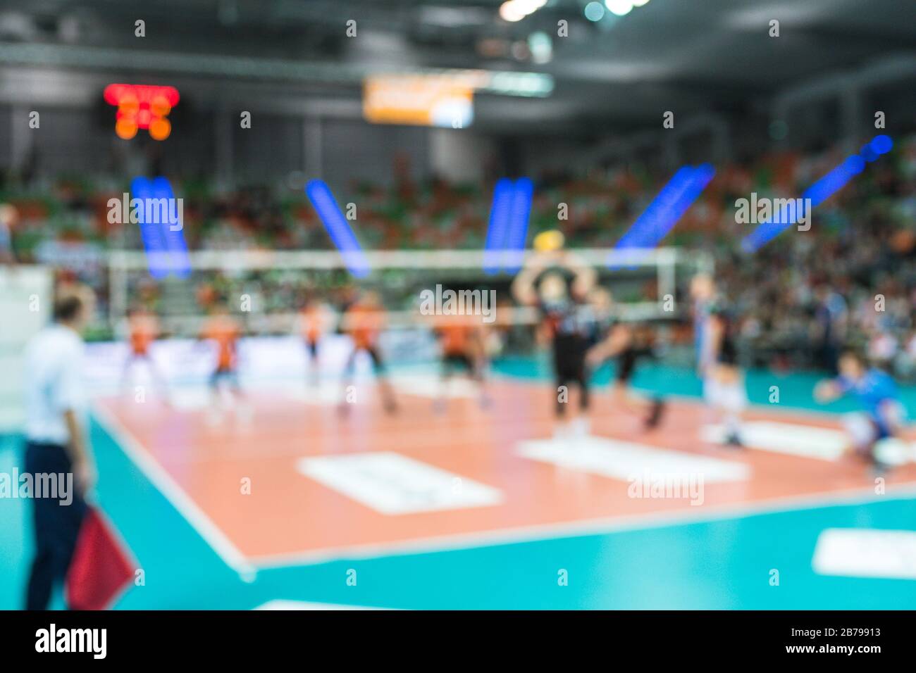 partita di pallavolo - intenzionale sfocata Foto Stock