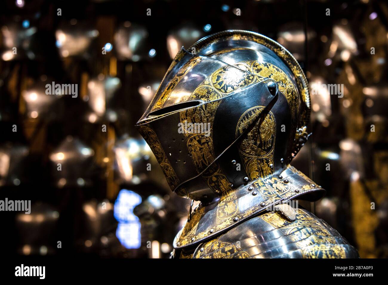 Armor fatto per Henry Prince of Wales datato 1607, Torre di Londra, Londra, Regno Unito Foto Stock