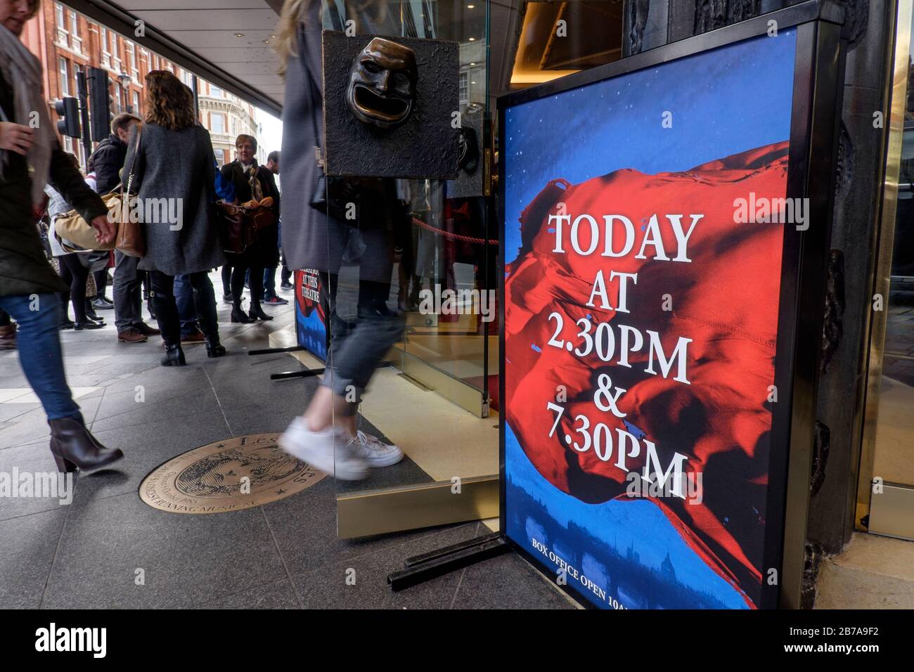 Londra, UK.14 marzo 2020. I teatri del West End rimangono aperti nonostante molti eventi nel paese siano stati annullati a causa del virus Corona. Foto Stock