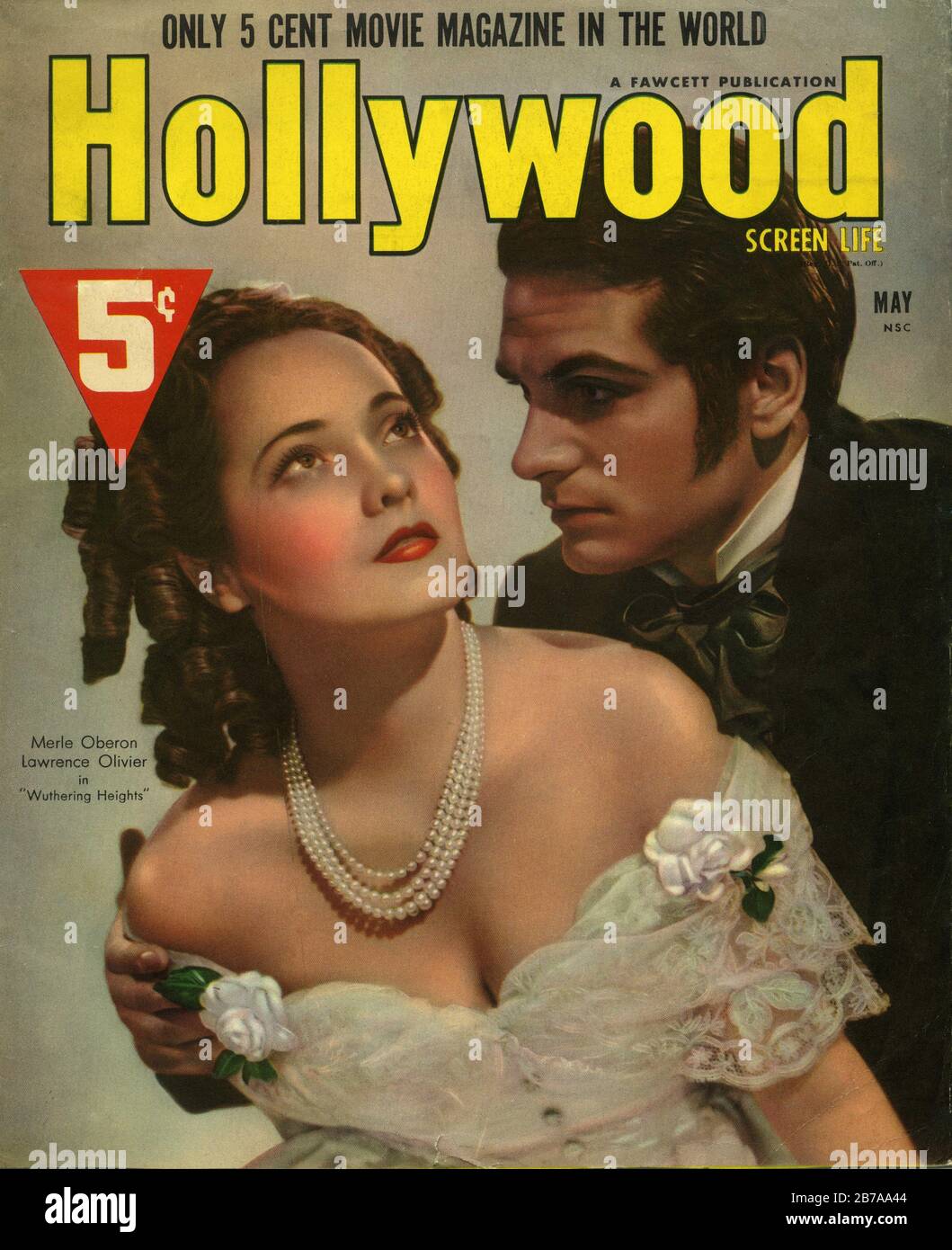 Merle OBERON come Cathy e LAURENCE OLIVIER come Heathcliff in WUTHERING HEIGHTS 1939 regista WILLIAM WYLER sceneggiatura ben Hecht e Charles MacArthur romanzo Emily Bronte The Samuel Goldwyn Company / United Artists Foto Stock