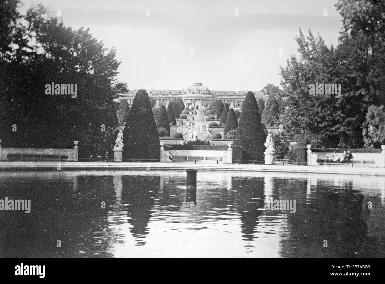 Castello di Sanssouci, circa 1920, Potsdam, Brandeburgo, Germania Foto Stock