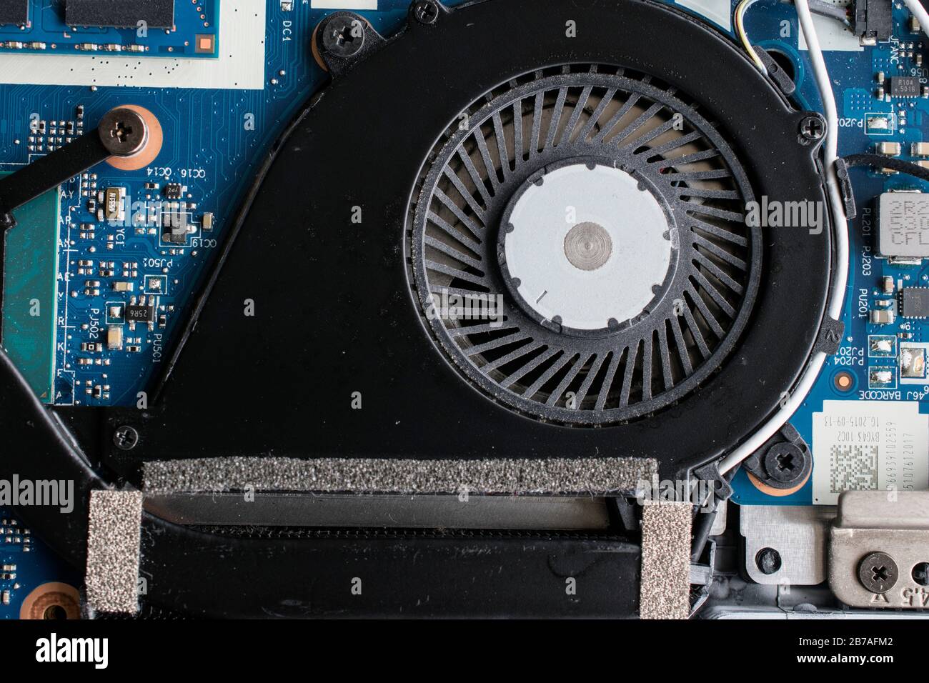 Ventilatore di un laptop Foto Stock