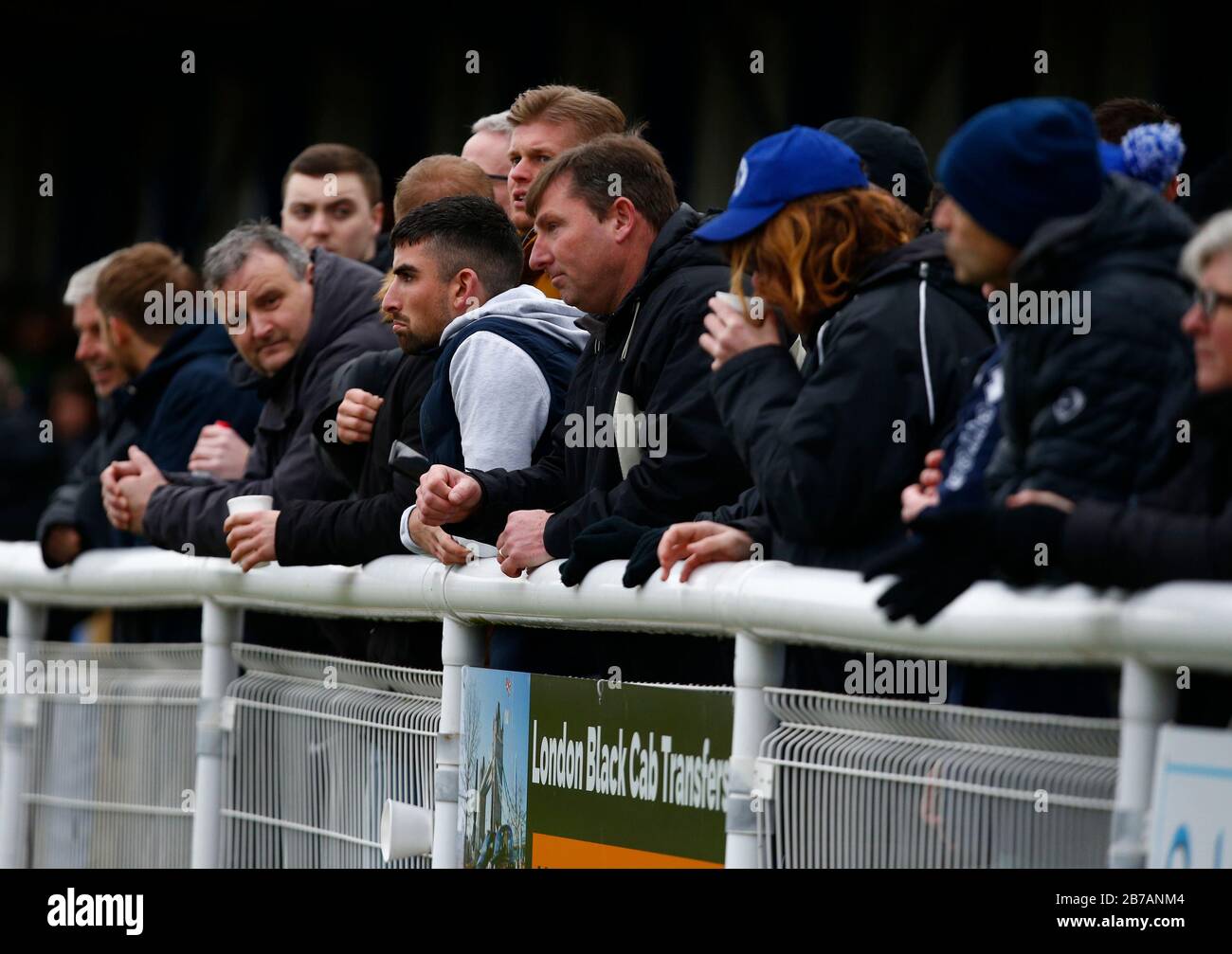 Canvey, Regno Unito. 14 Marzo 2020. I Fan di Concord Rangers durante la partita Sud della Vanarama National League tra Concord Rangers e Tonbridge Angels a Thames Road, Canvey Island, il 14 marzo 2020. Credit: Azione Foto Sport/Alamy Live News Foto Stock