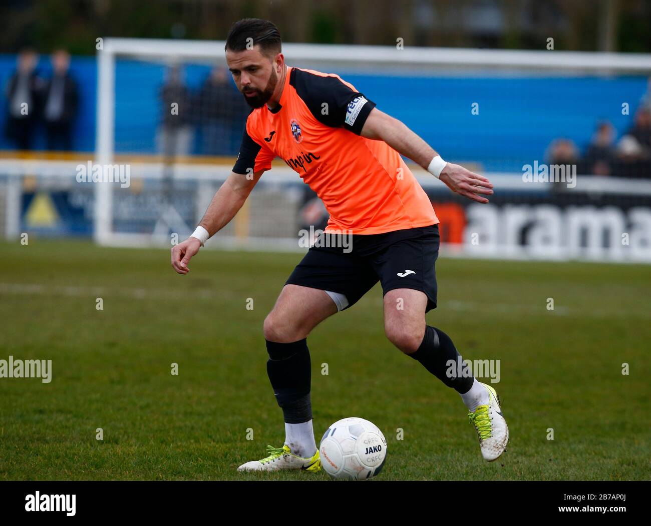 Canvey, Regno Unito. 14 Marzo 2020. Ben Greenhalgh di Tonbridge Angels in azione durante il Vanarama National League South Match tra Concord Rangers e Tonbridge Angels a Thames Road, Canvey Island, il 14 marzo 2020. Credit: Azione Foto Sport/Alamy Live News Foto Stock
