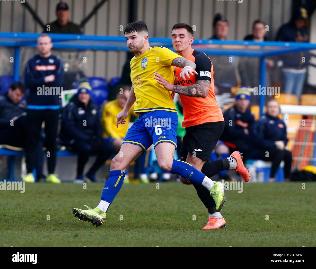 Canvey, Regno Unito. 14 Marzo 2020. Jack Cawley di Concord Rangers durante il Vanarama National League South Match tra Concord Rangers e Tonbridge Angels a Thames Road, Canvey Island, il 14 marzo 2020. Credit: Azione Foto Sport/Alamy Live News Foto Stock